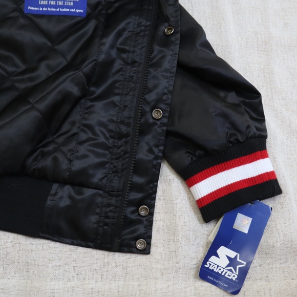 STARTER Black Bomber Logo Jacket NWT - Picture 6 of 16